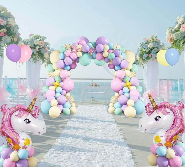 Lok iz balonov - Pastel Unicorn