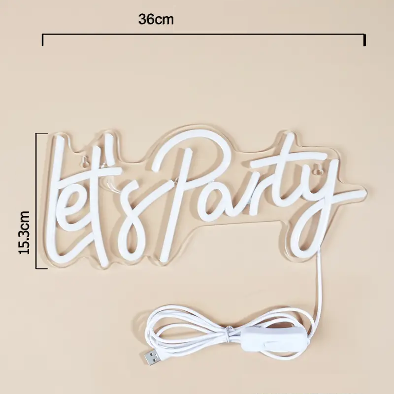 Neonski napis "Let`s Party"